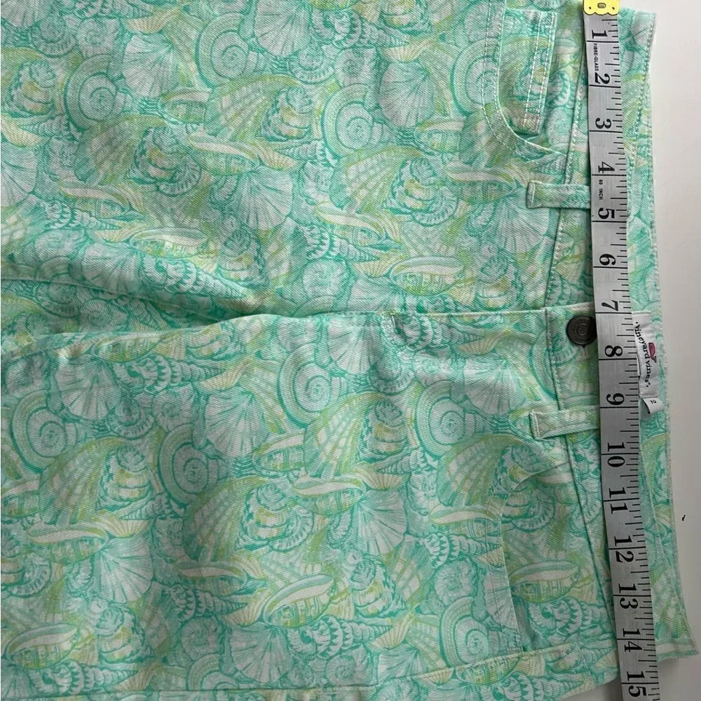 Vineyard Vines Green White Nantucket Seashell Jeans Size 2